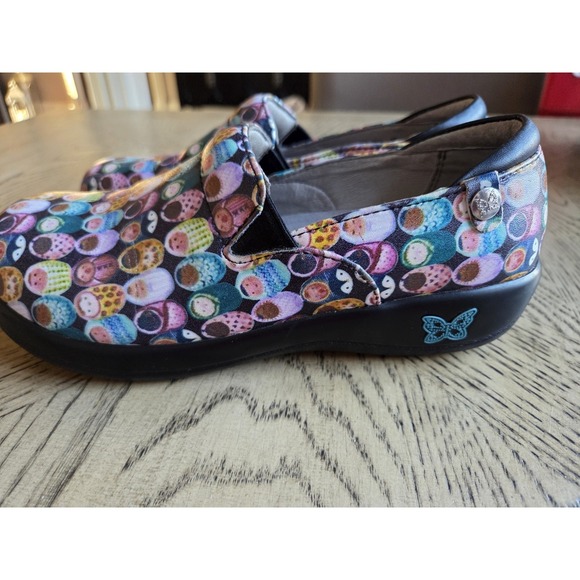 Alegria Clogs Nursing Shoes Size 37-6.5/7 Multicolor Babies Comfort Leather - Picture 11 of 16
